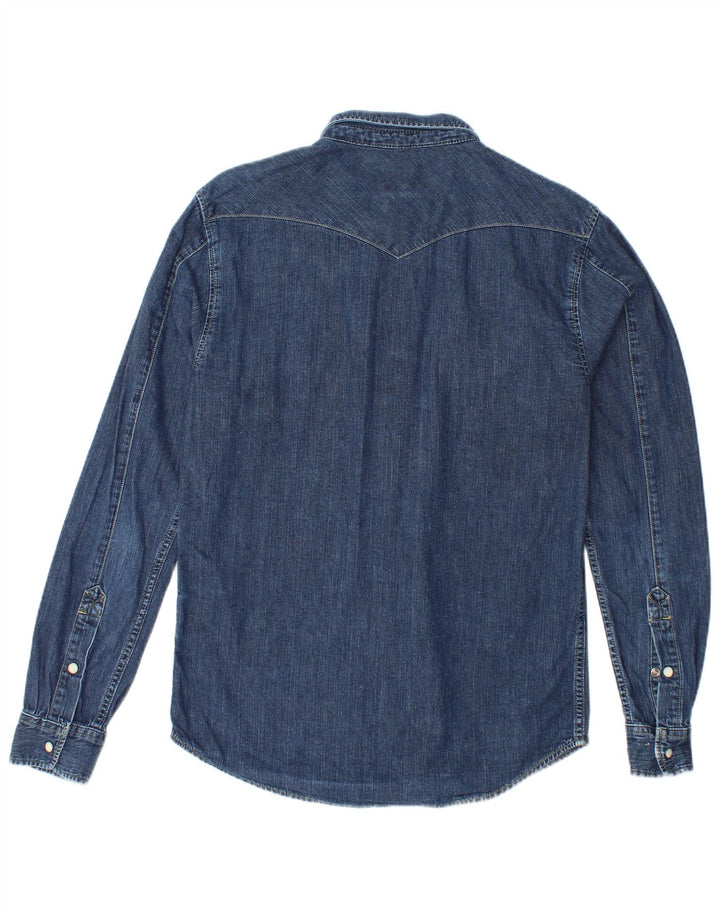 LEE Chemise en Jean Homme Bleu Marine Moyen Coton