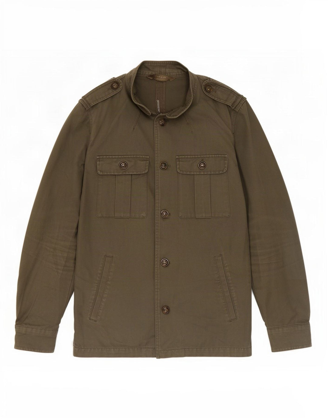 Zara Veste Militaire Homme UK 38 Coton Kaki Moyen