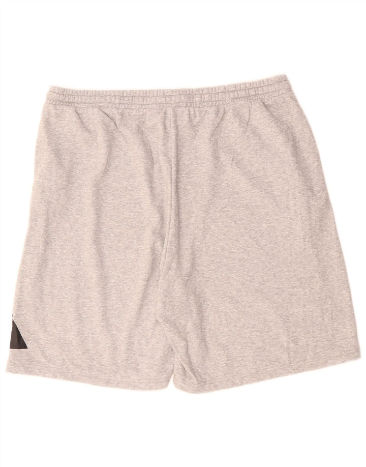 Adidas Short de sport graphique pour homme 2XL en coton moucheté gris