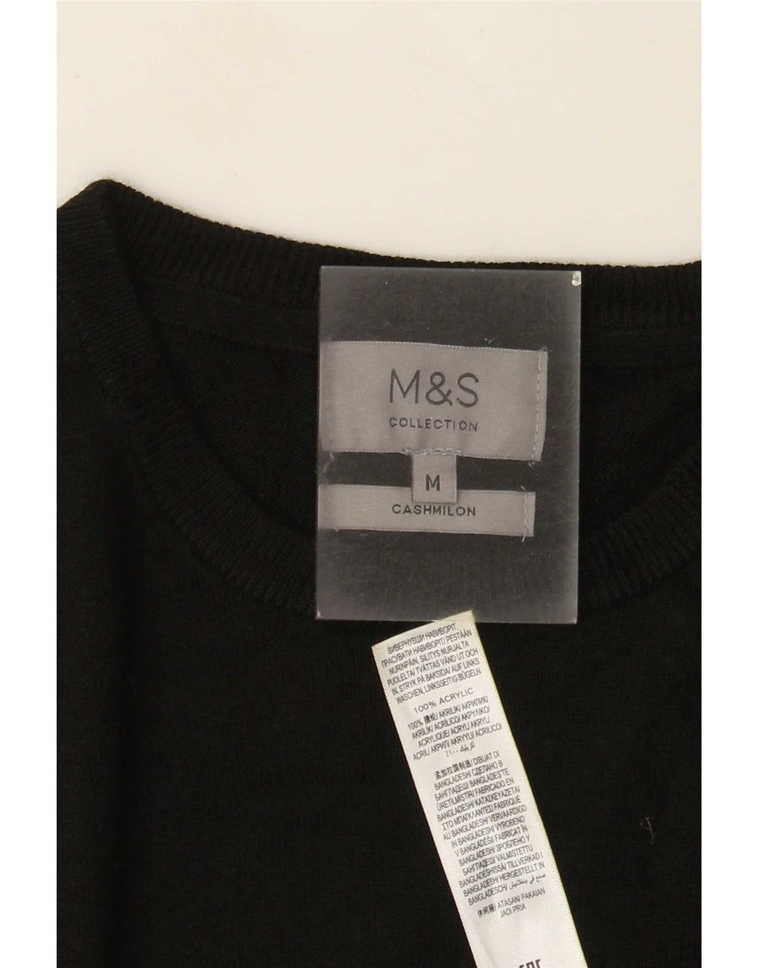 Marks & Spencer Pull Col Ras du Cou Homme Acrylique Noir Moyen