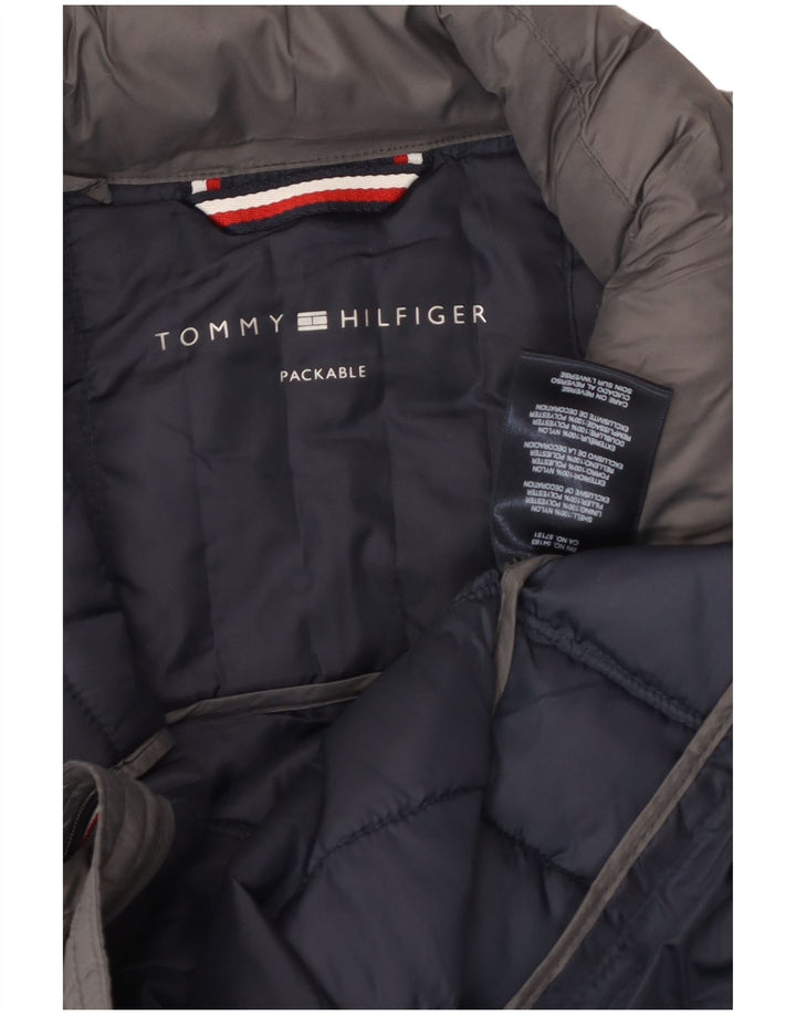 TOMMY HILFIGER Veste matelassée homme UK 36 Small Gris Nylon
