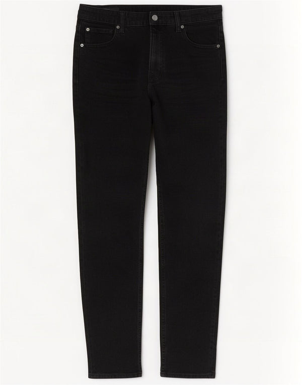 Zara Jean slim taille haute pour femme EU 40 Medium W30 L30 Noir Coton