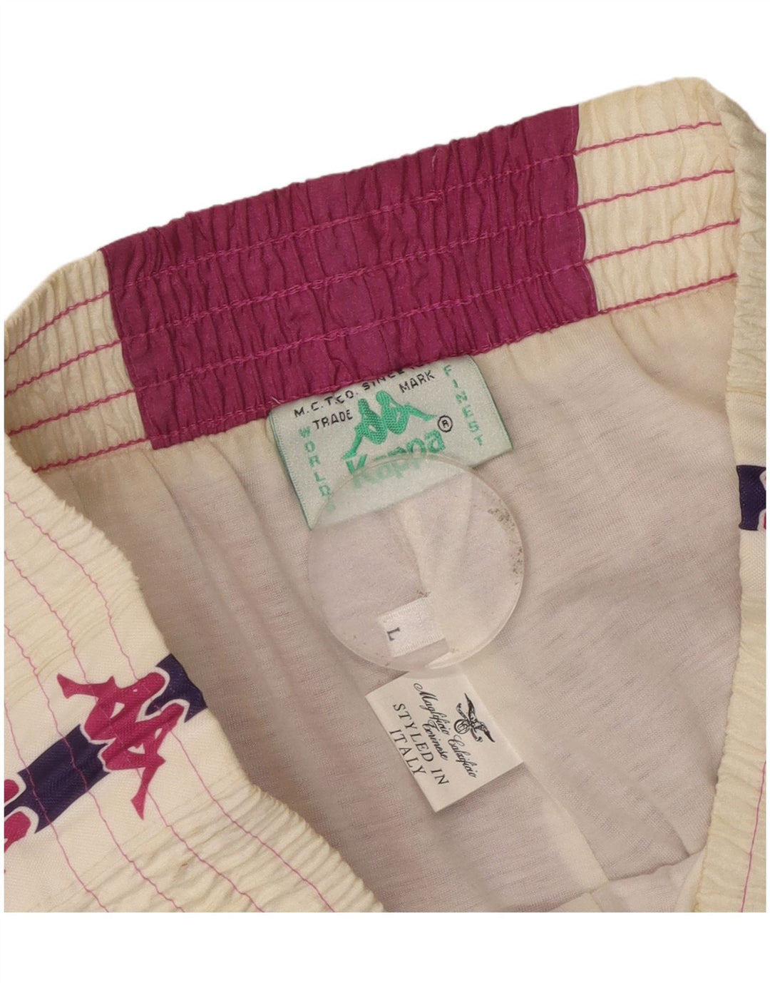 KAPPA Pantalon de Survêtement Graphique Homme Joggers Large Rose Colourblock