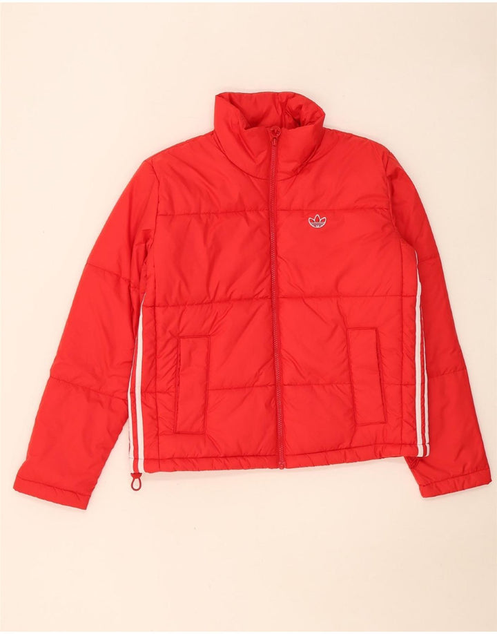 Adidas Veste matelassée surdimensionnée pour femme UK 10 Petit Rouge Polyester
