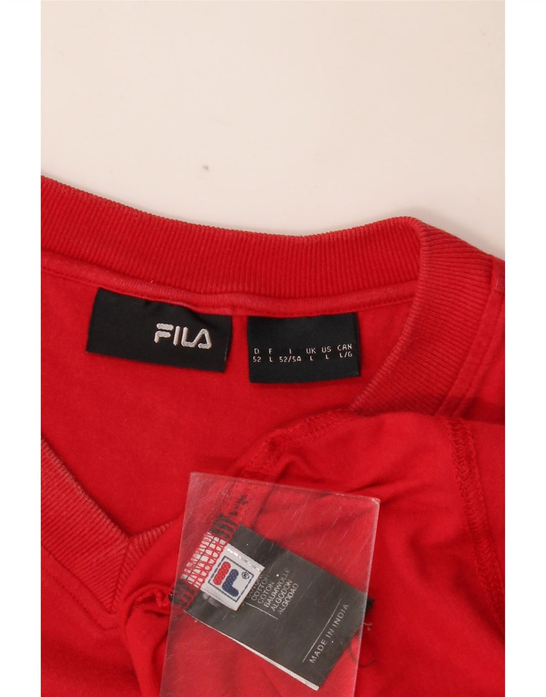 FILA T-Shirt Graphique Homme Grand Rouge Coton