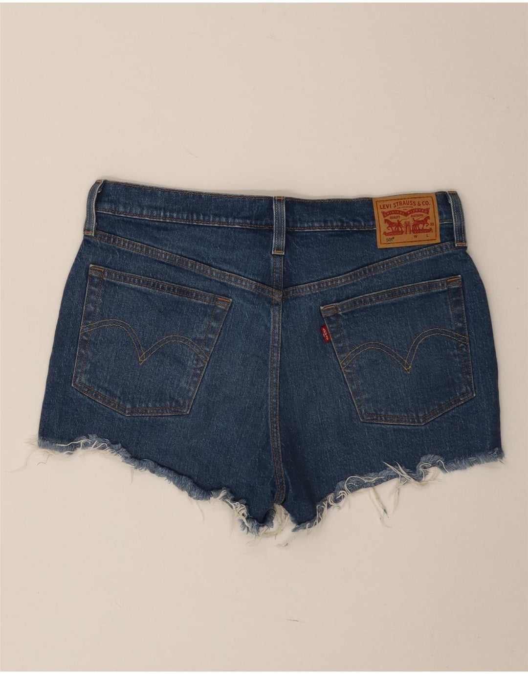 Levi's Short en Jean 501 Femme W29 Bleu Moyen Coton