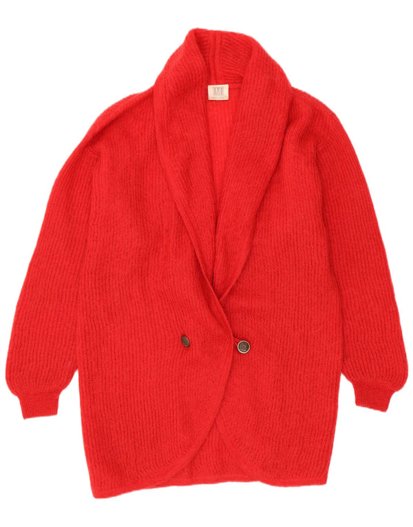 Madeleine Cardigan long coupe ample pour femme IT 44/46 Large Rouge