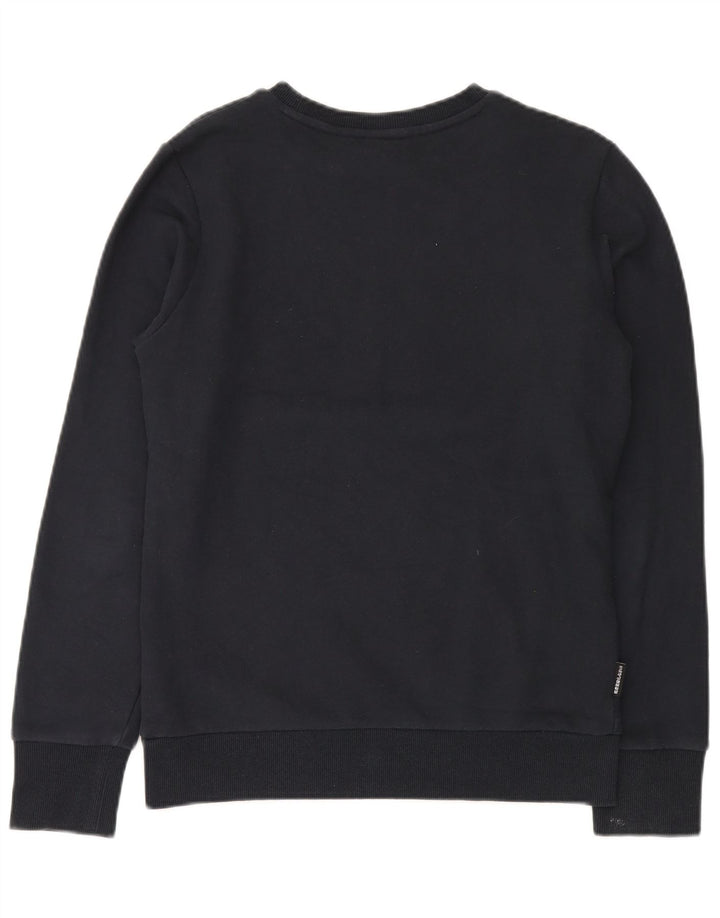 Superdry Sweat-Shirt Graphique en Coton Colorblock Noir Moyen Homme