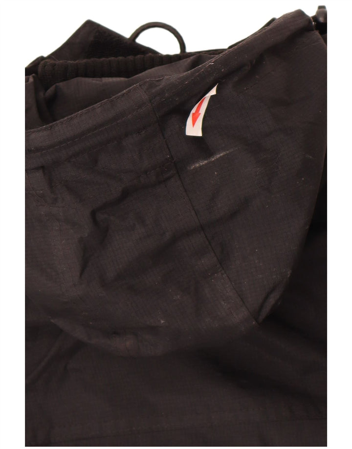 Superdry Veste de pluie à capuche pour femme UK 12 Medium Black Nylon