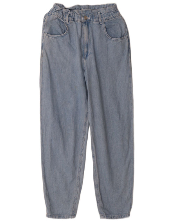 Zara Jean fuselé taille haute pour femme EU 36 XS W26 L28 Bleu Coton