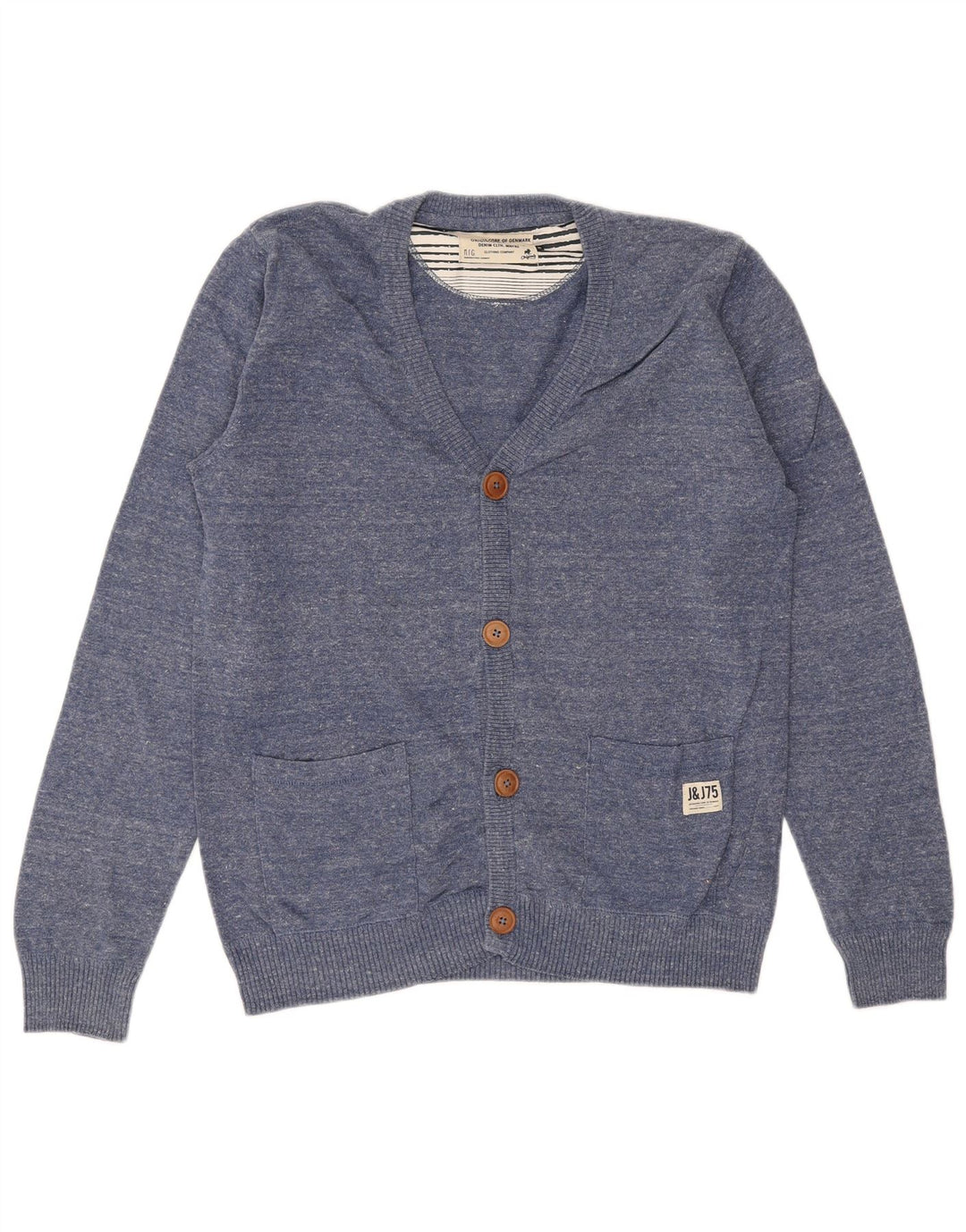JACK & JONES Pull Cardigan Homme Bleu Moyen Coton