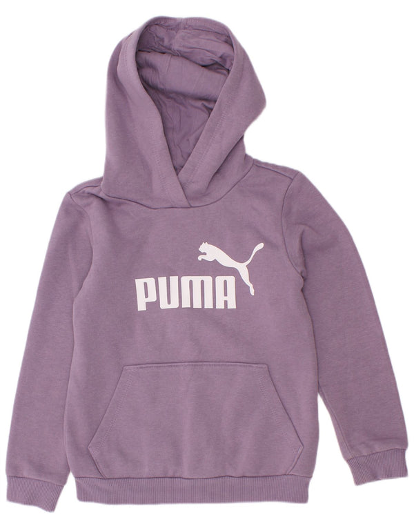 Puma Pull à capuche graphique fille 5-6 ans Violet Coton
