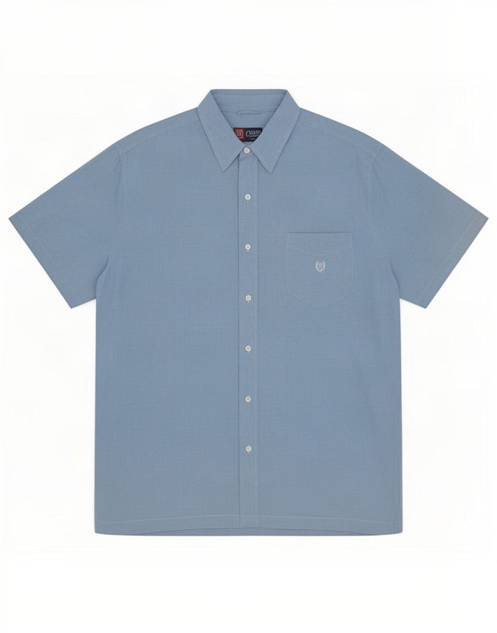 Chaps Chemise à Manches Courtes Homme XL Bleu Lin