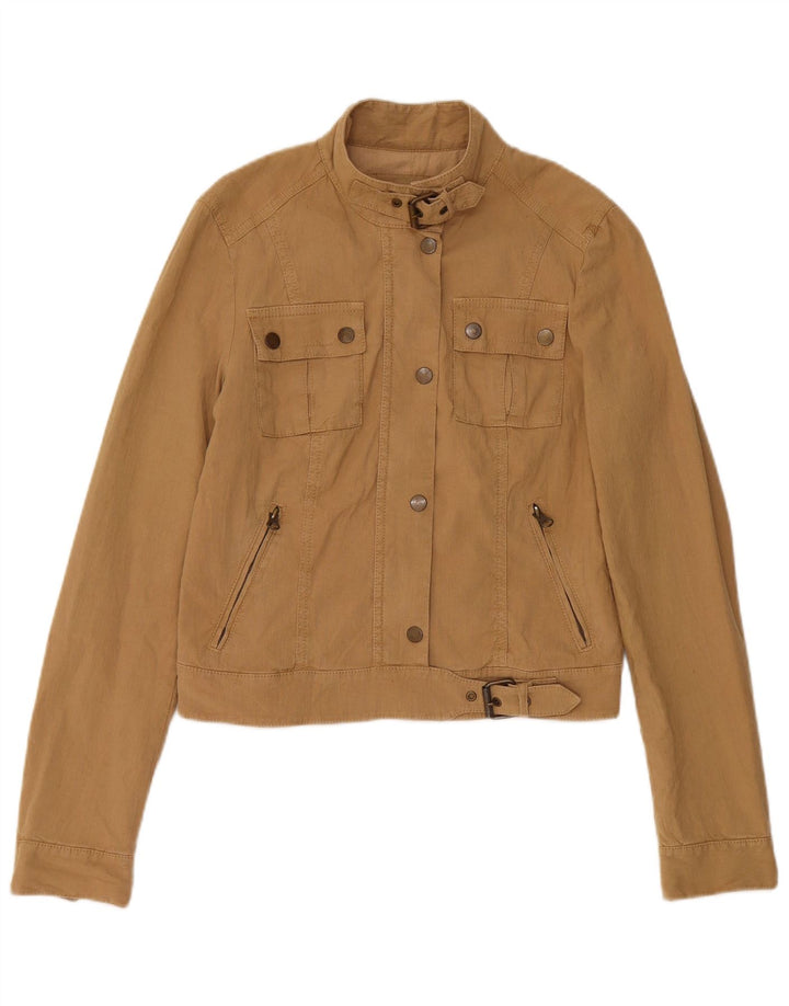Massimo Dutti Veste utilitaire courte pour femme UK 10 Petit lin marron
