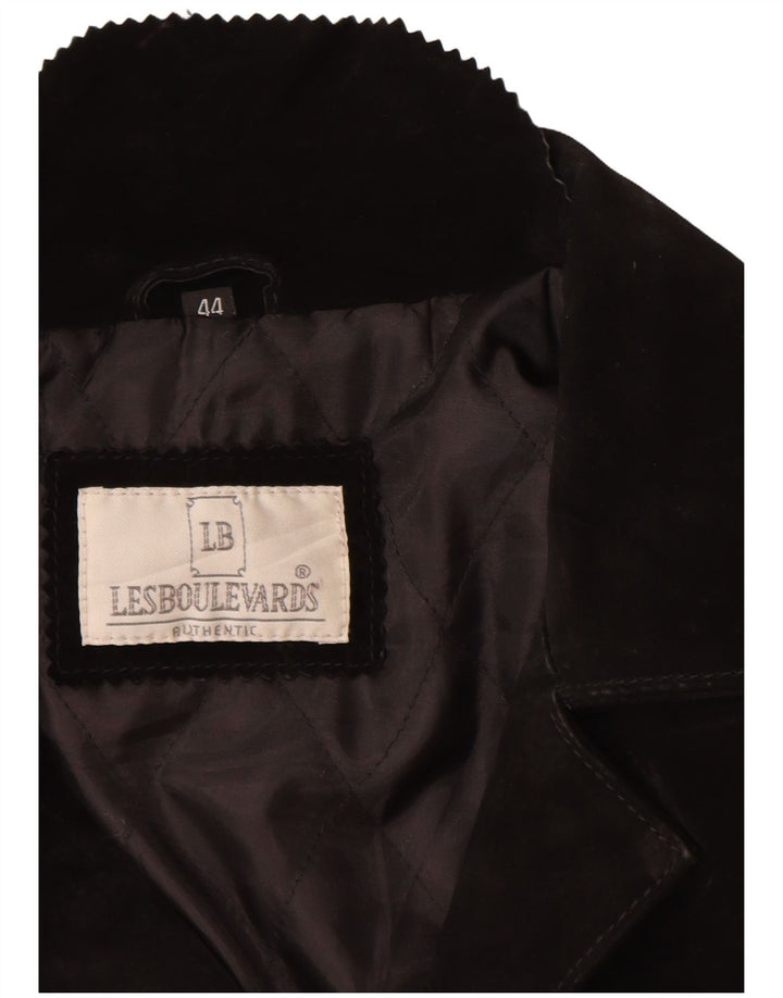 Les Boulevards Veste en Daim Femme EU 44 XL Cuir Noir