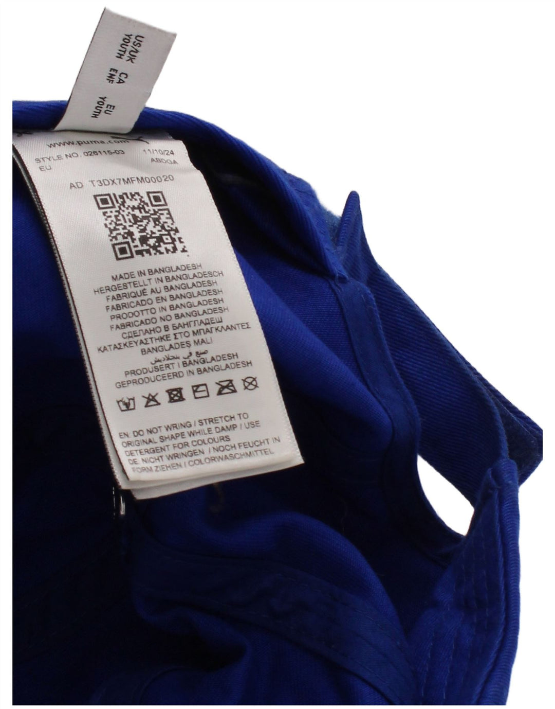 Puma Casquette de baseball graphique pour garçon Taille unique Bleu Coton