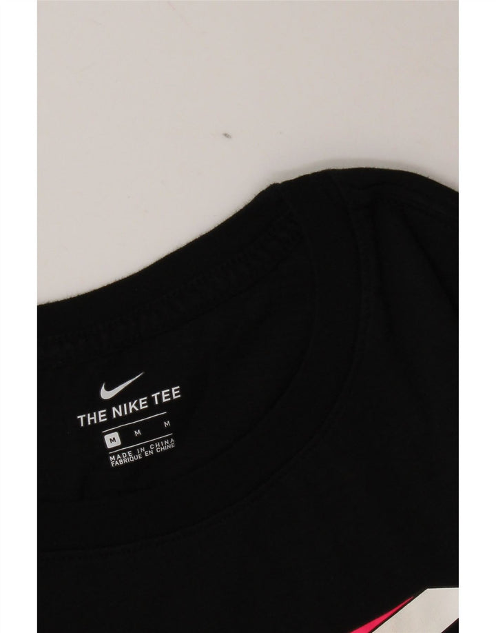 Nike T-shirt graphique pour femme UK 14 Noir moyen