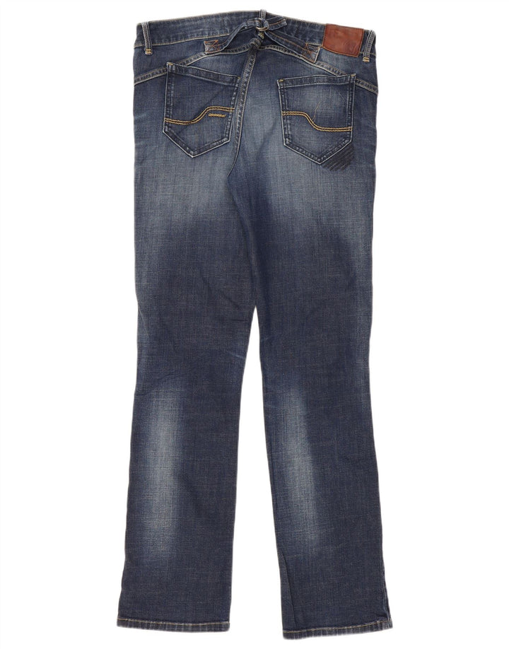 Fat Face Jean droit régulier pour femme UK 12 Medium W34 L32 Bleu Coton