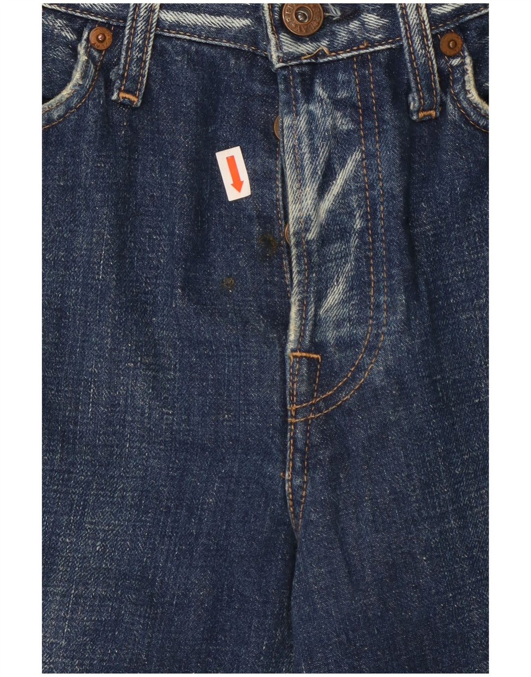 Replay Jean droit femme W29 L32 bleu marine coton