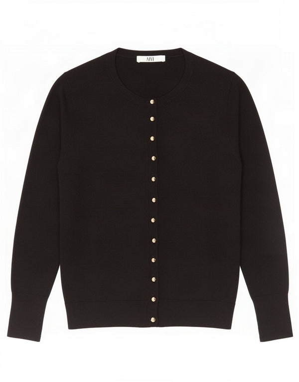 Zara Cardigan Femme Pull UK 14 Large Noir