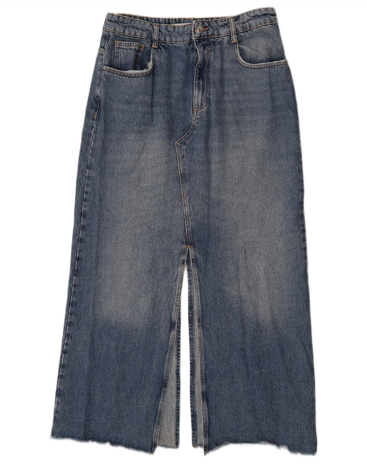Zara Femme Jupe En Jean Large W30 Bleu