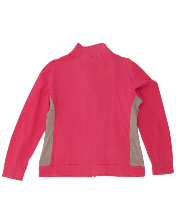 Ellesse Veste de survêtement pour femme UK 18 XL Rose Colourblock Coton