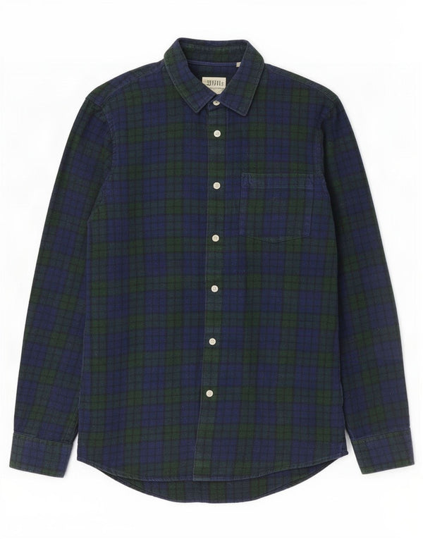Jack Wills Chemise en flanelle pour homme Small Bleu marine en coton
