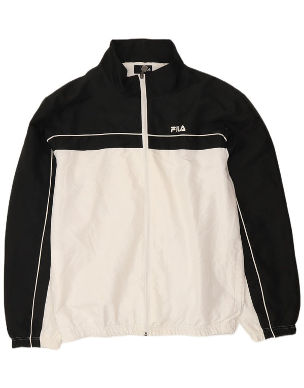 Fila Veste de survêtement pour homme 2XL Blanc Colorblock Polyester
