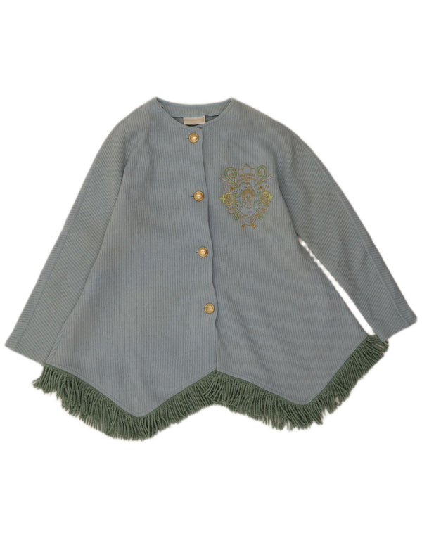 Roccobarocco Cardigan asymétrique graphique pour femme IT 46 Large Bleu