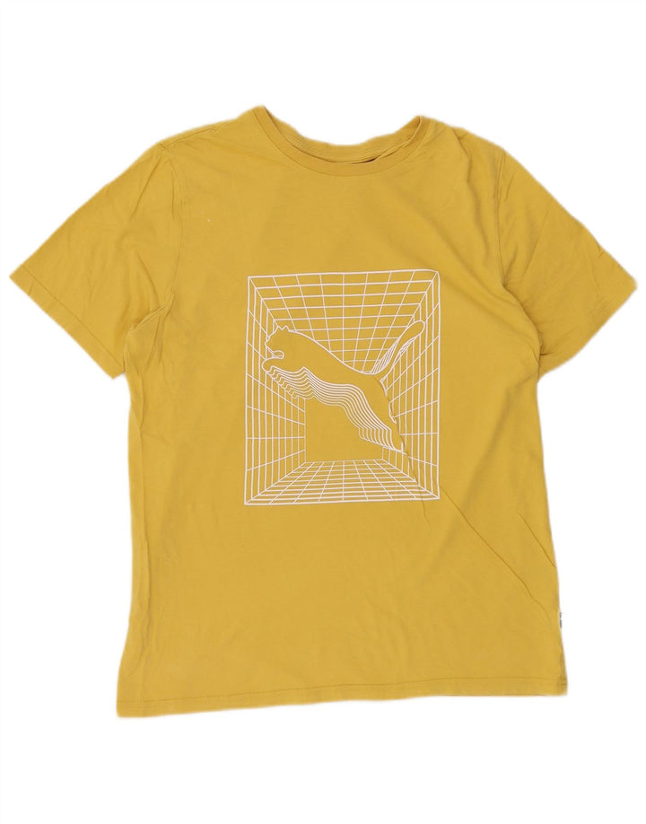 Puma Tee-Shirt Graphic Homme Jaune Moyen