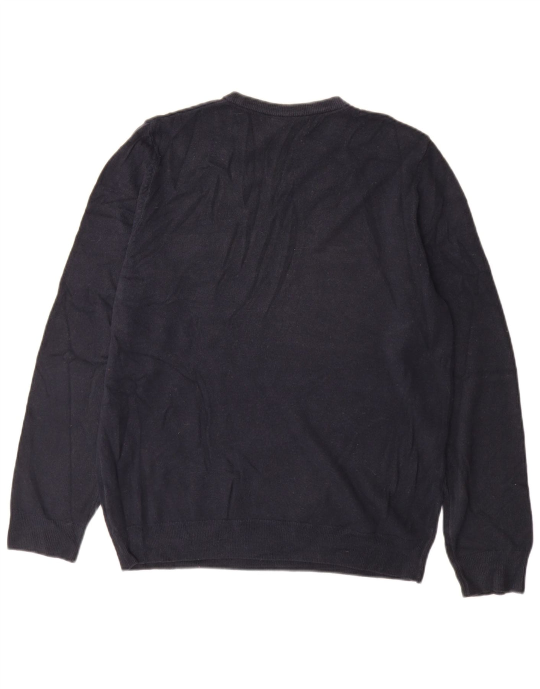 Marks & Spencer Pull col rond pour homme en acrylique bleu marine Taille L