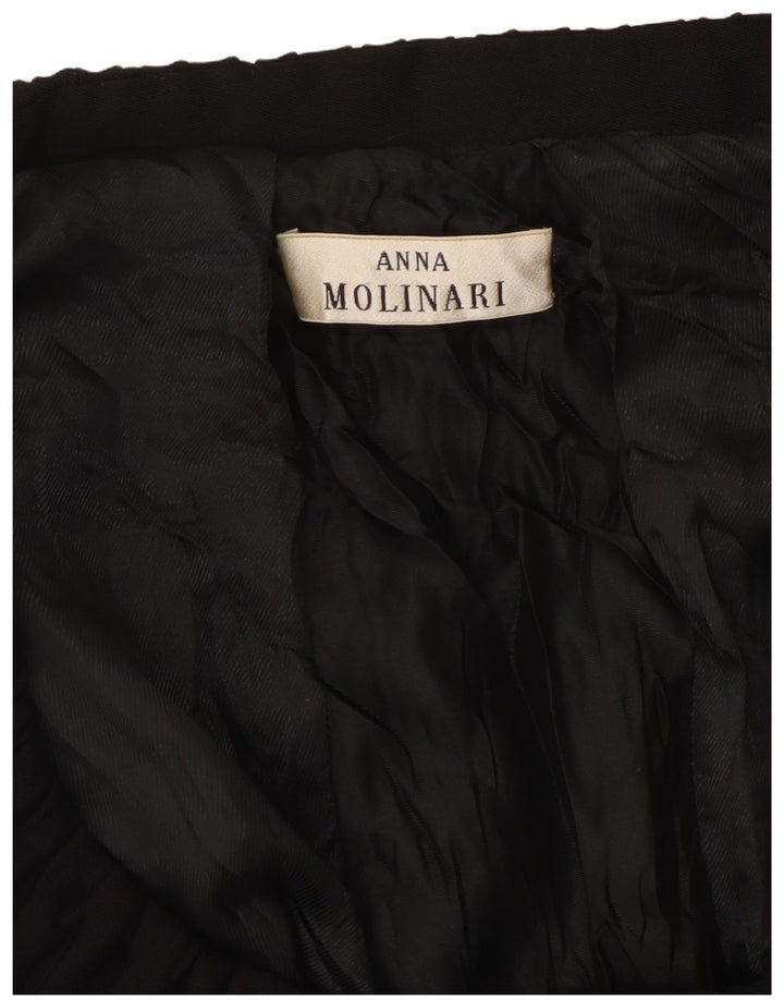 ANNA MOLINARI Haut boléro à manches 3/4 pour femme UK 12 Medium Noir