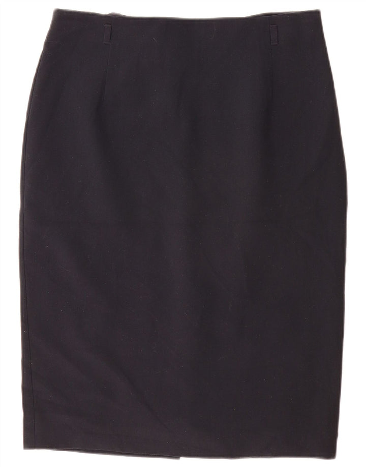 Marks & Spencer Jupe crayon pour femme UK 14 Large W32 Bleu marine Polyester