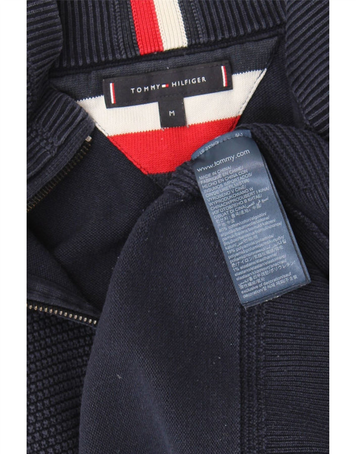 Tommy Hilfiger Pull col zippé homme bleu marine moyen coton