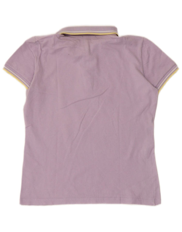 Fred Perry Polo court pour femme UK 12 Coton rayé violet moyen
