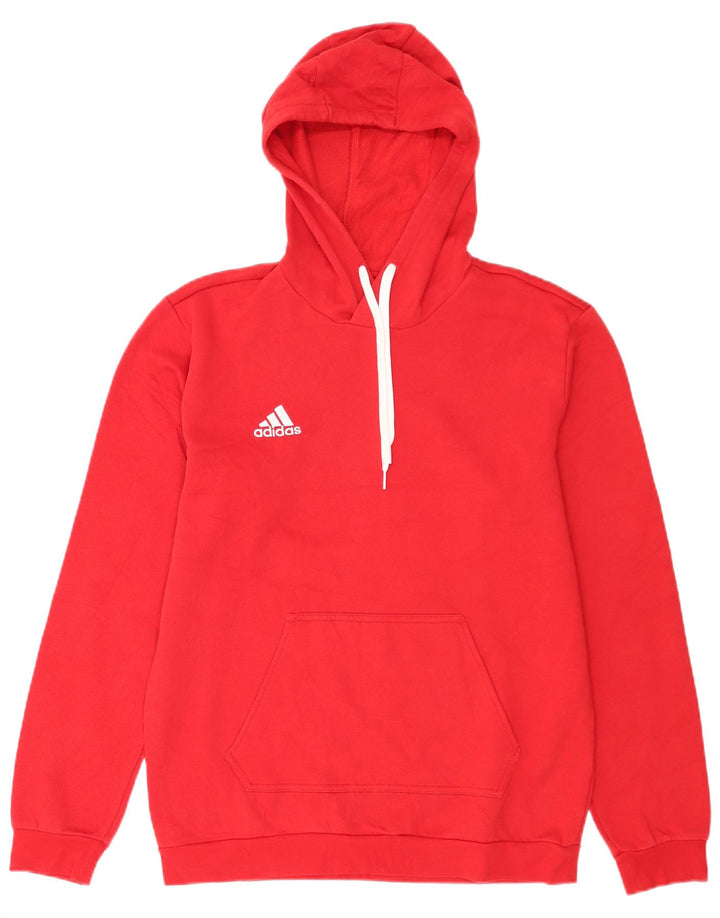Adidas Pull à capuche pour homme en coton rouge moyen