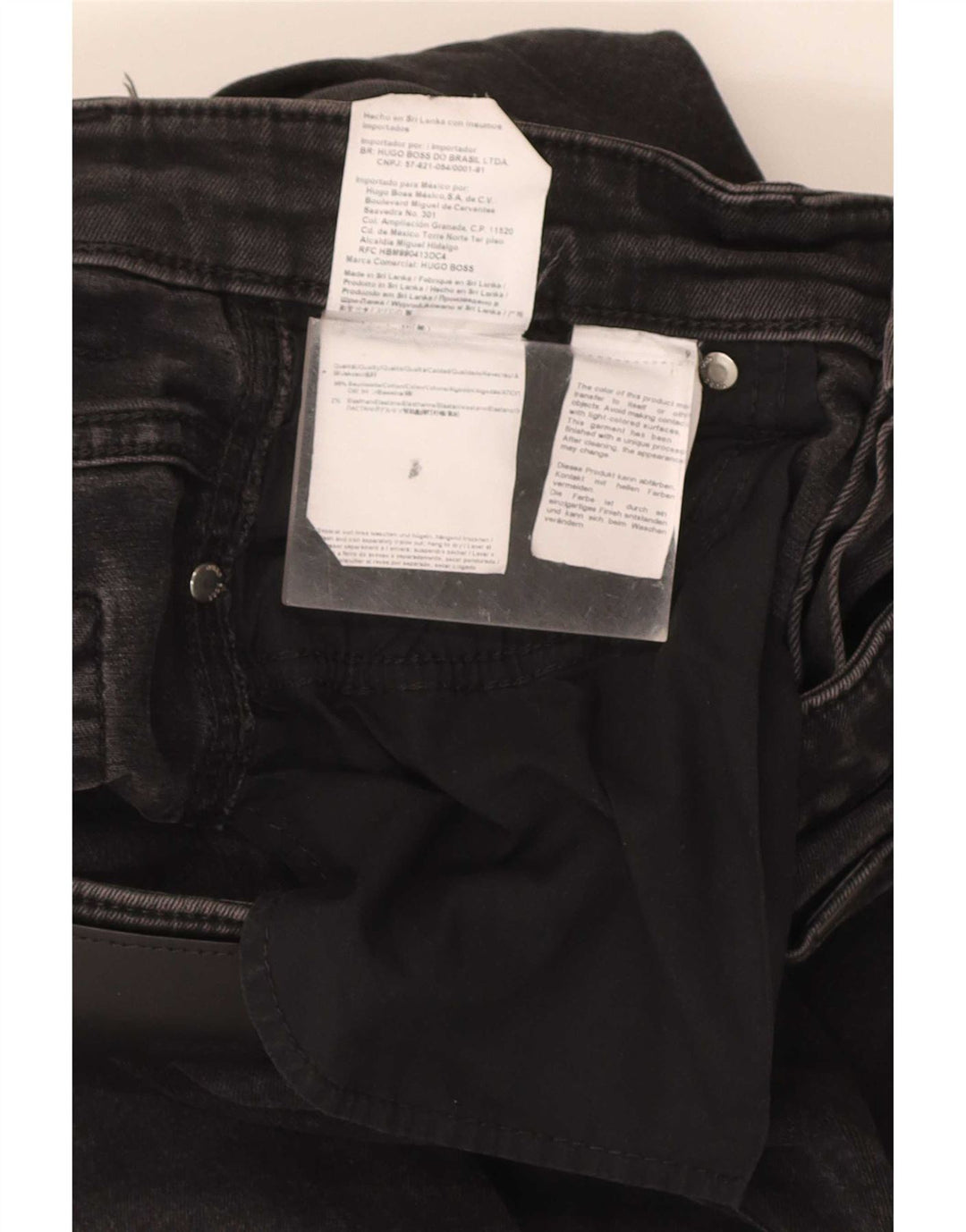 Hugo Boss Jean Slim W30 L31 Homme Noir Coton