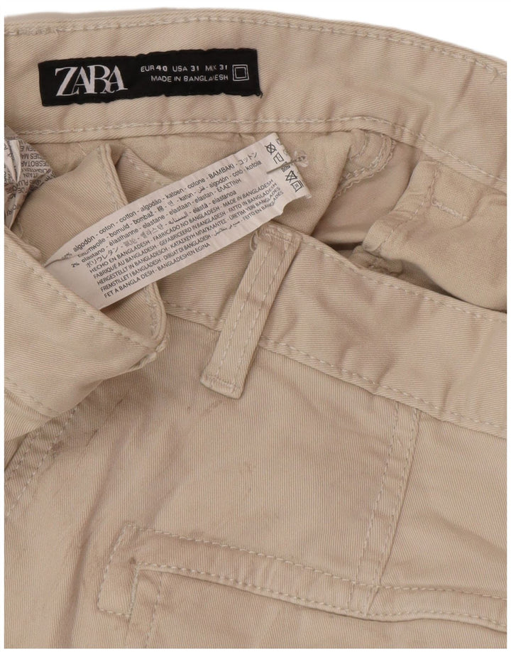 Zara Short Cargo Homme EU 40 Moyen W31 Coton Beige