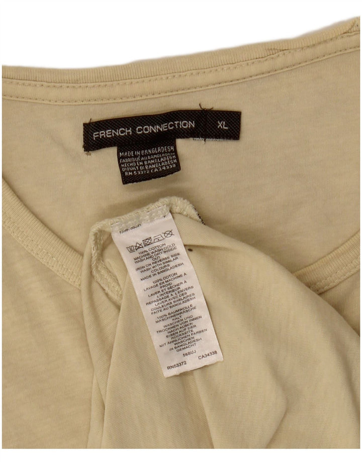 French Connection T-Shirt Homme Top XL Coton Beige