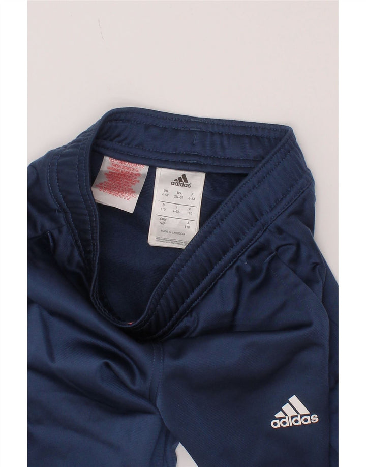 Adidas Pantalon de Survêtement Garçon Joggers 4-5 ans Bleu Marine Polyester