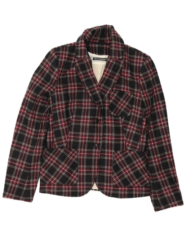 Drykorn Veste blazer à 2 boutons pour femme US 4 Petit carreaux multicolores