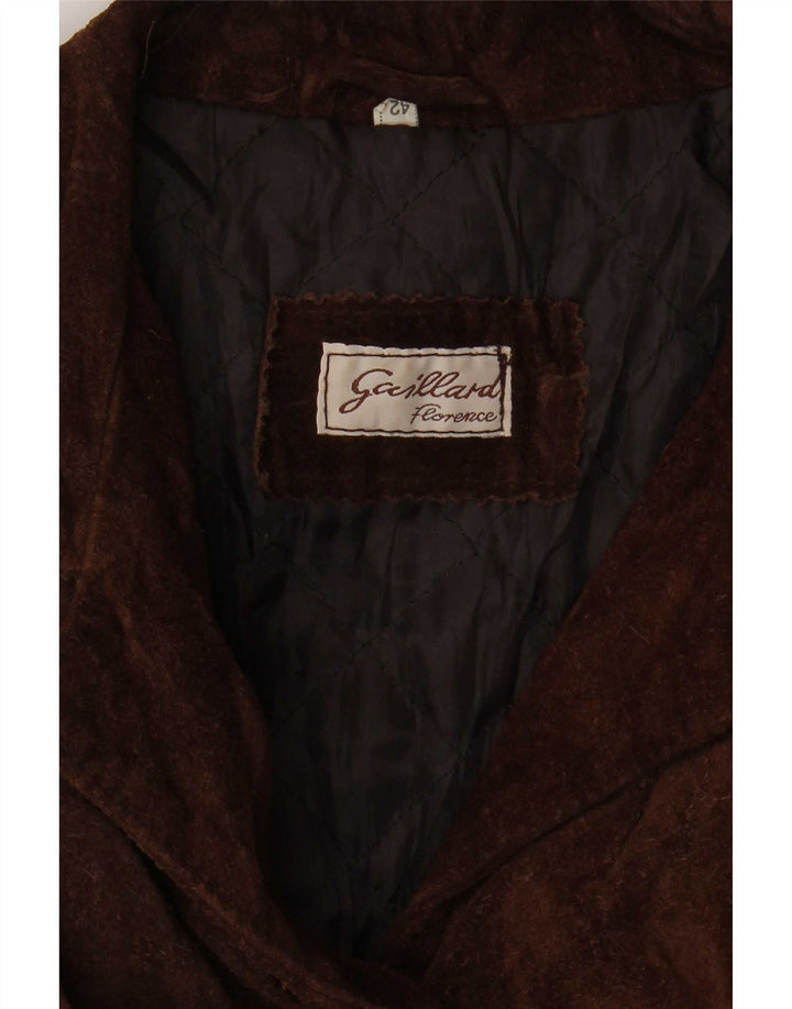 veste en daim surdimensionnée femme vintage IT 42 Brun moyen
