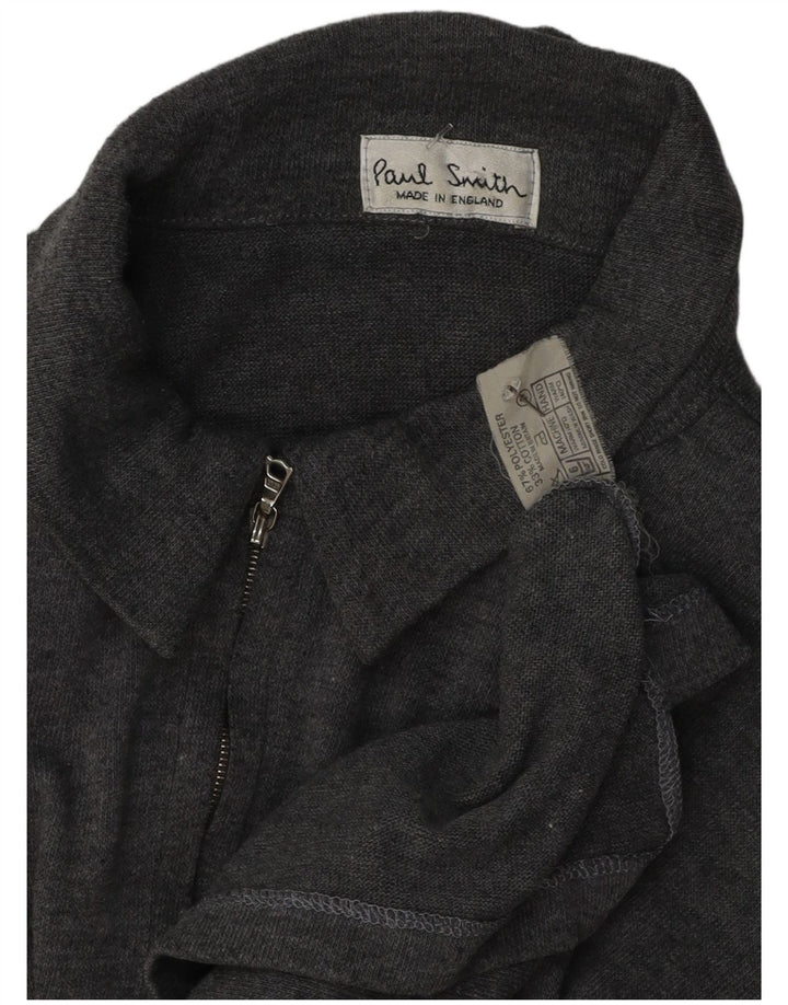 Paul Smith Polo à col zippé pour homme 2XL Gris Polyester