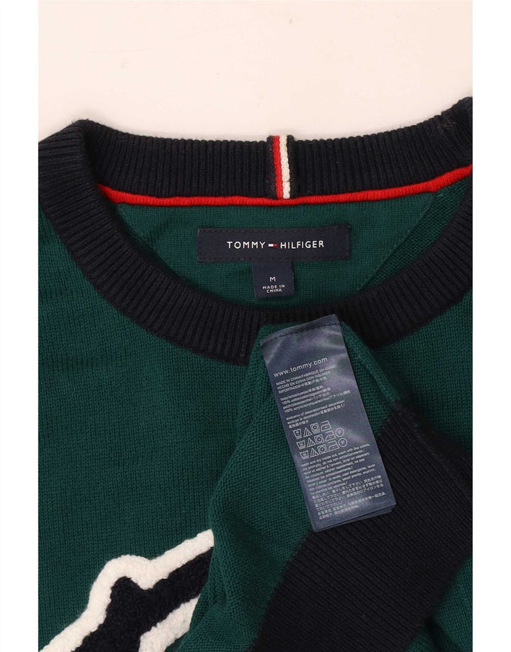 Tommy Hilfiger Pull Ras du Cou Homme Vert Moyen Colourblock