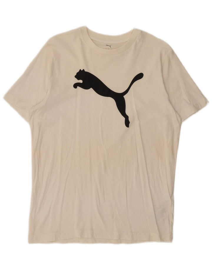 Puma T-Shirt Graphique Homme Blanc Moyen Coton