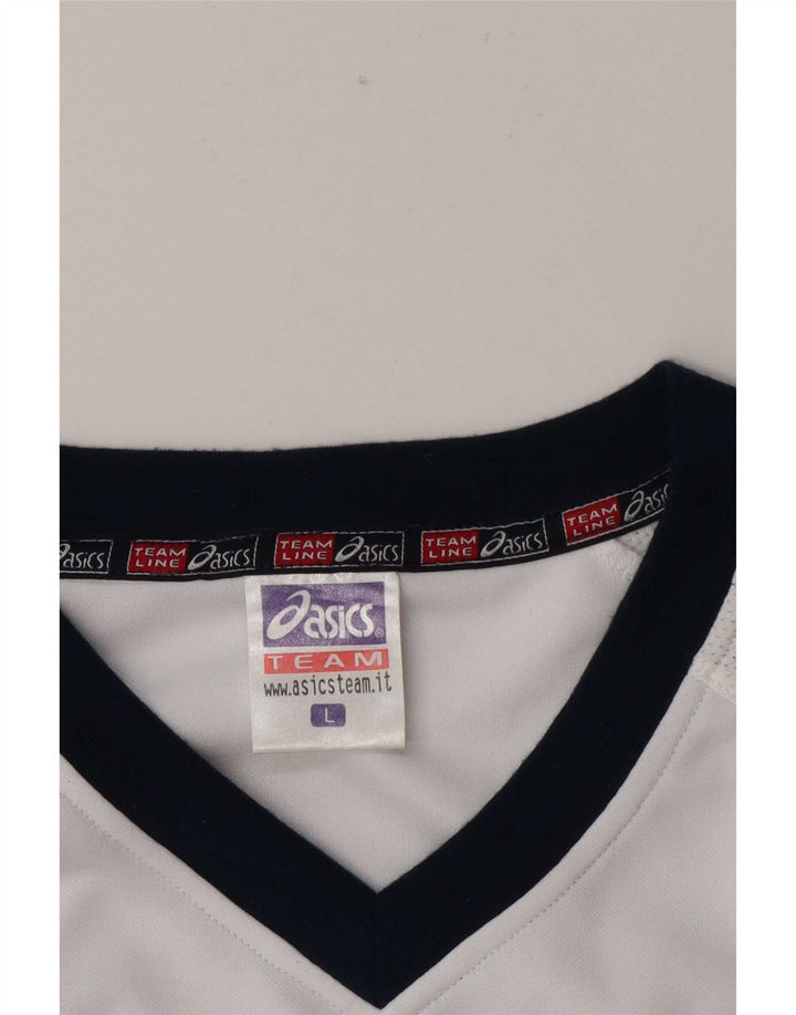 Asics T-shirt graphique pour hommes Grand blanc Polyester color block