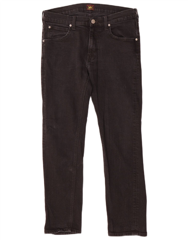 LEE Jean droit Daren pour femme avec braguette zippée W31 L30 en coton noir