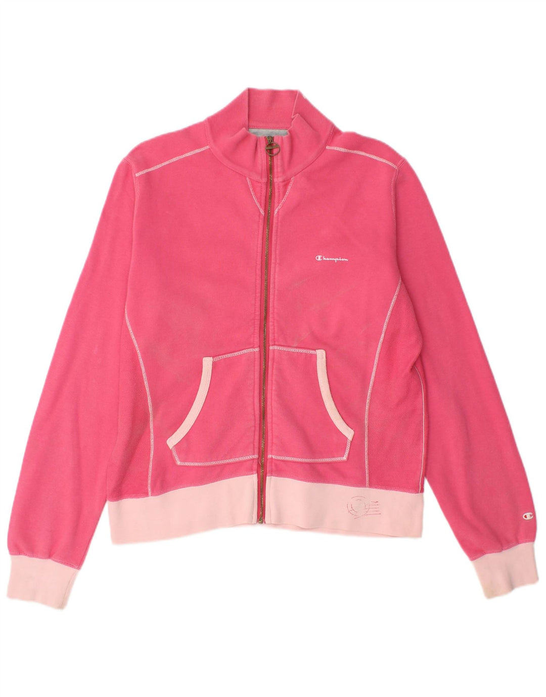 CHAMPION Womens Heritage Classics Tracksuit Top Jacket UK 14 Large Pink