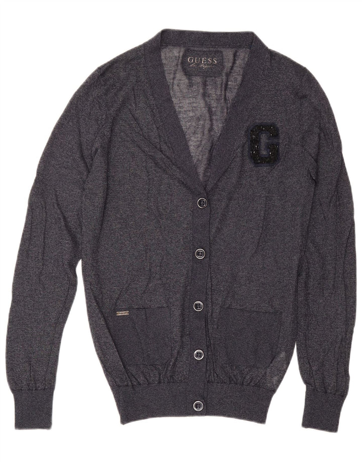 Guess Cardigan pour femme en viscose bleu marine moyen UK 44