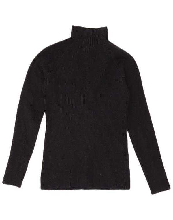 Orvis Womens Top Long Sleeve UK 6 XS Black Cotton